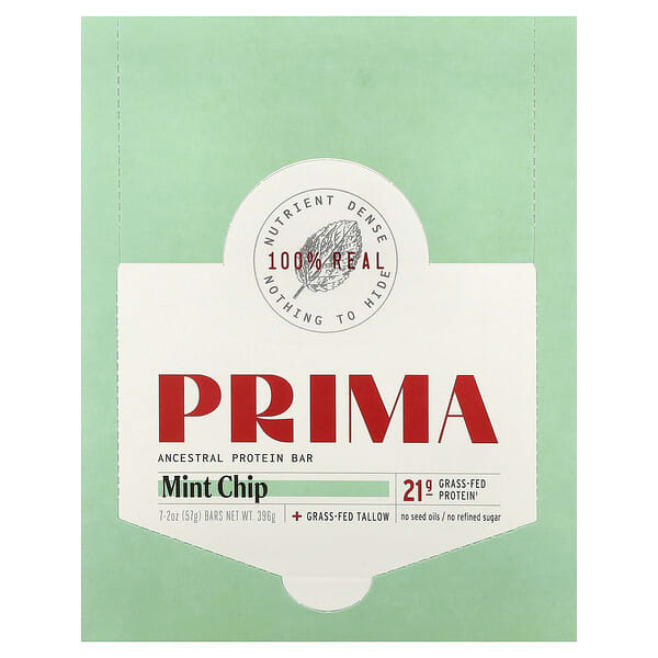 Протеиновый батончик Prima Ancestral, мята с шоколадом, 7 шт. по 57 г