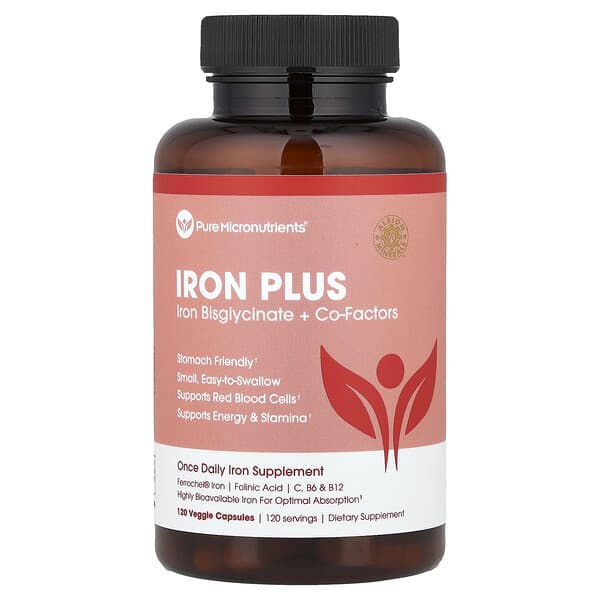 Pure Micronutrients Железо, 120 вегетарианских капсул