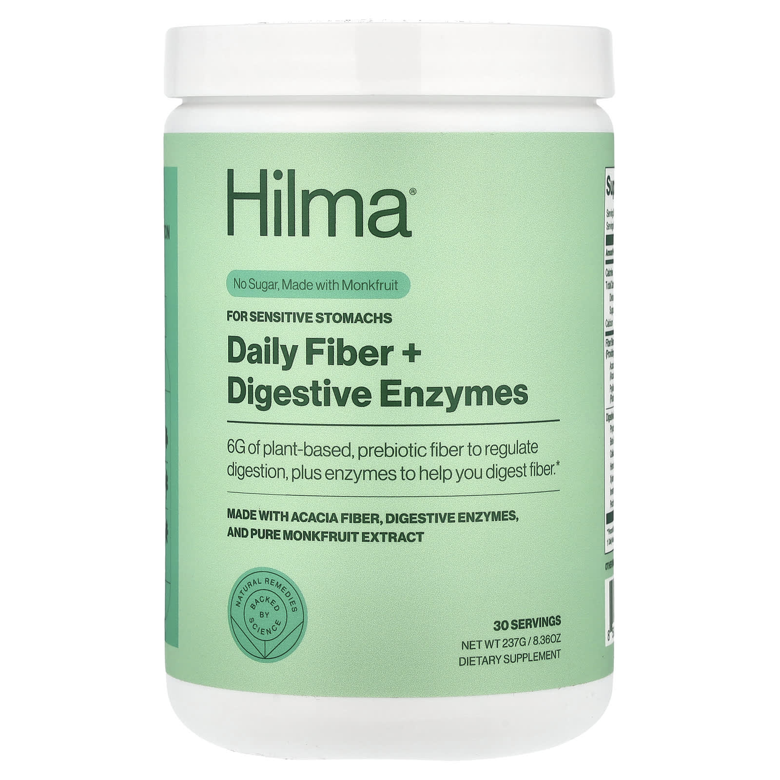 Daily Fiber + Пищеварительные ферменты, 8,36 унции (237 г)