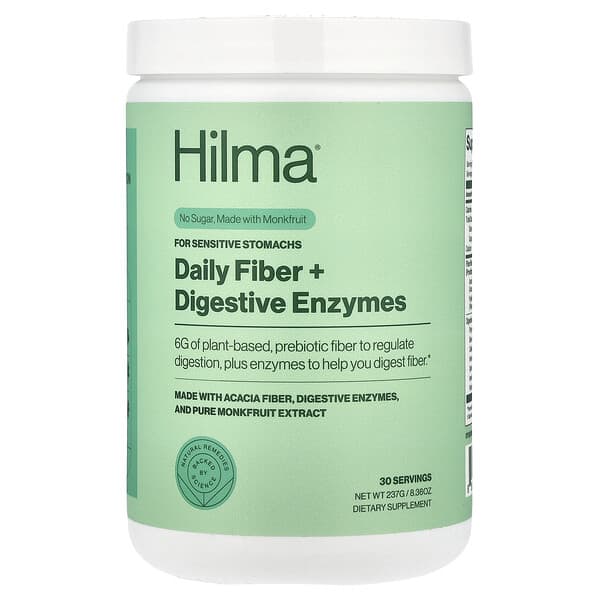 Daily Fiber + Пищеварительные ферменты, 8,36 унции (237 г)
