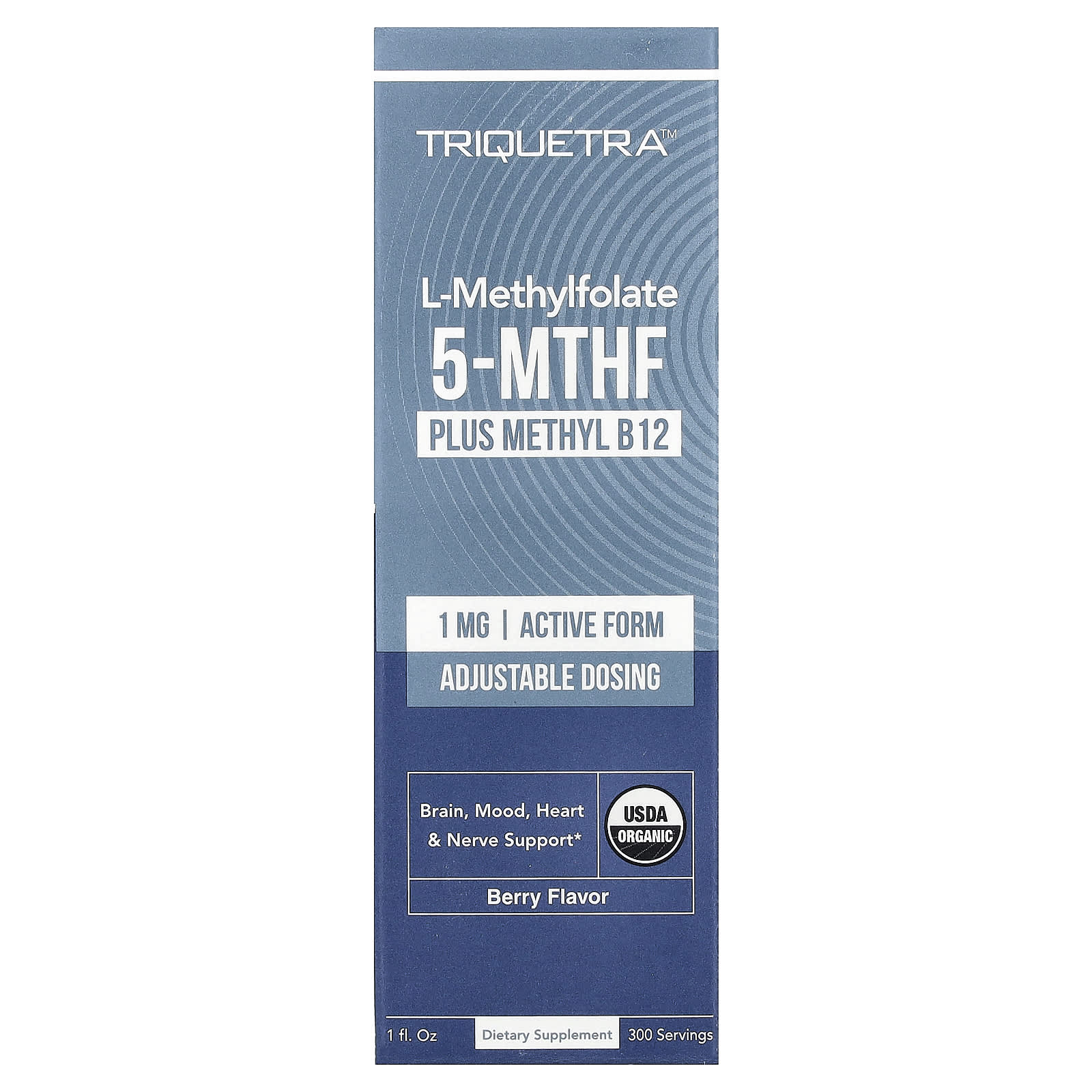 L-Methylfolate 5-MTHF Plus Methyl B12, Berry, 1 fl oz