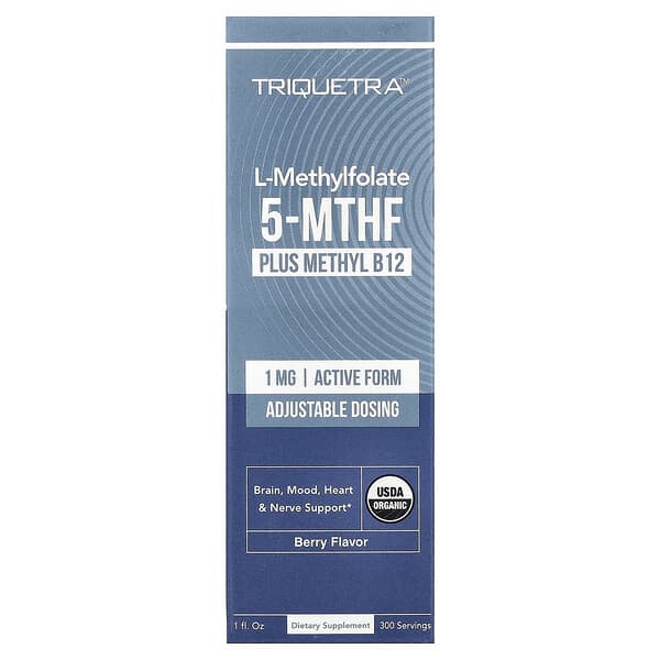 L-Methylfolate 5-MTHF Plus Methyl B12, ягода, 1 фл. унц.