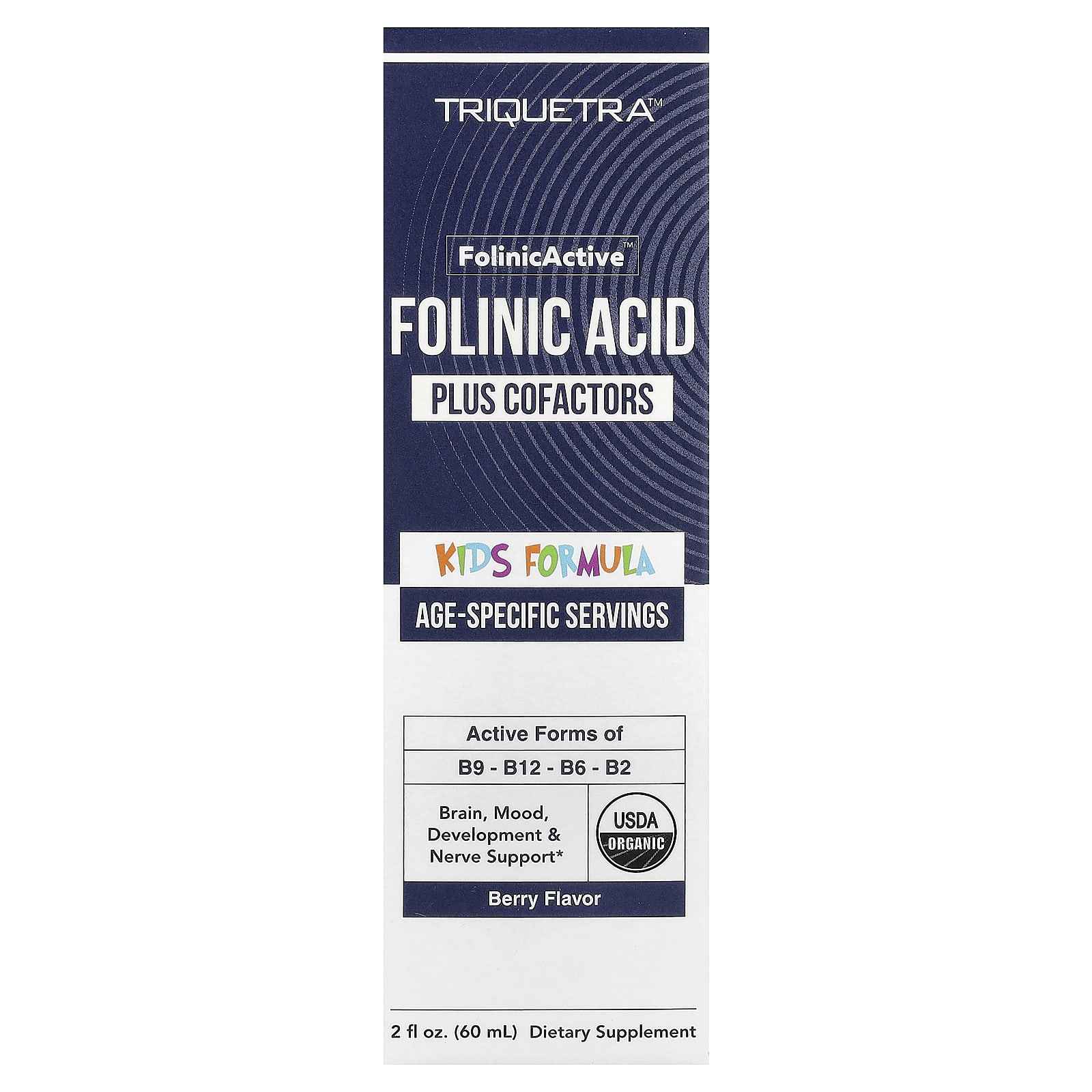Folinic Active™ Plus Cofactors, Kids Formula, Berry, 2 fl oz (60 ml)