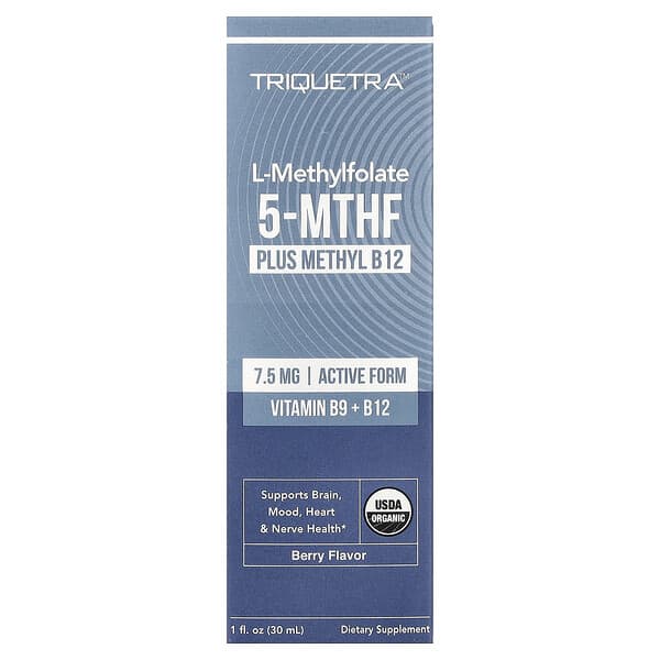 L-Methylfolate 5-MTHF Plus Methyl B-12, ягода, 1 фл. унц. (30 мл)