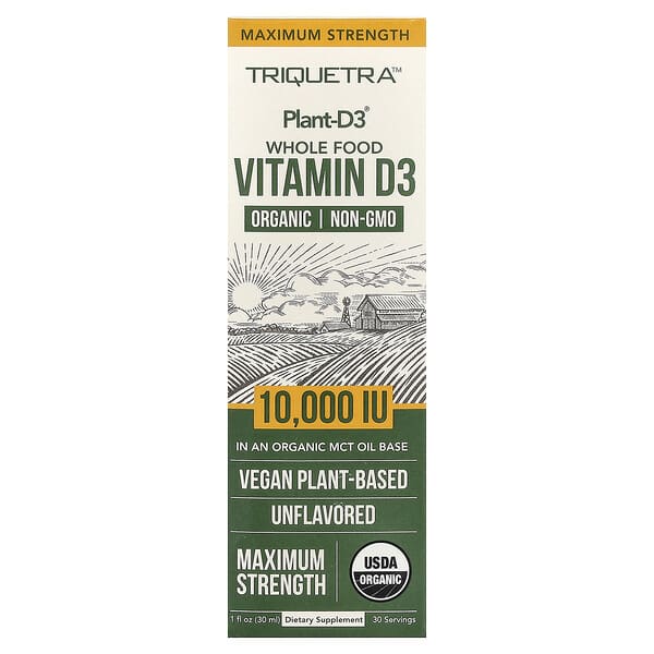 Plant-D3® Whole Food Vitamin D3, Unflavored, 1 fl oz (30 ml)