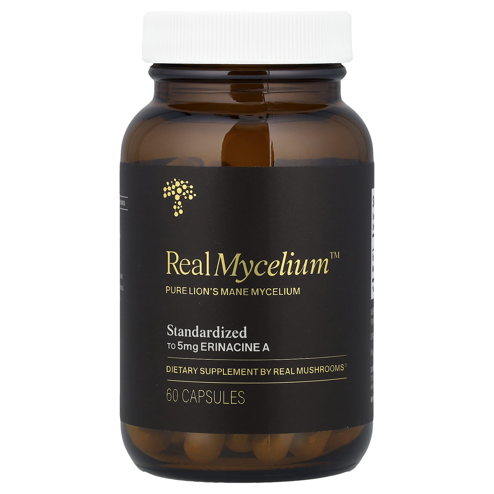 Real Mycelium™, 60 капсул (2,5 мг на капсулу)