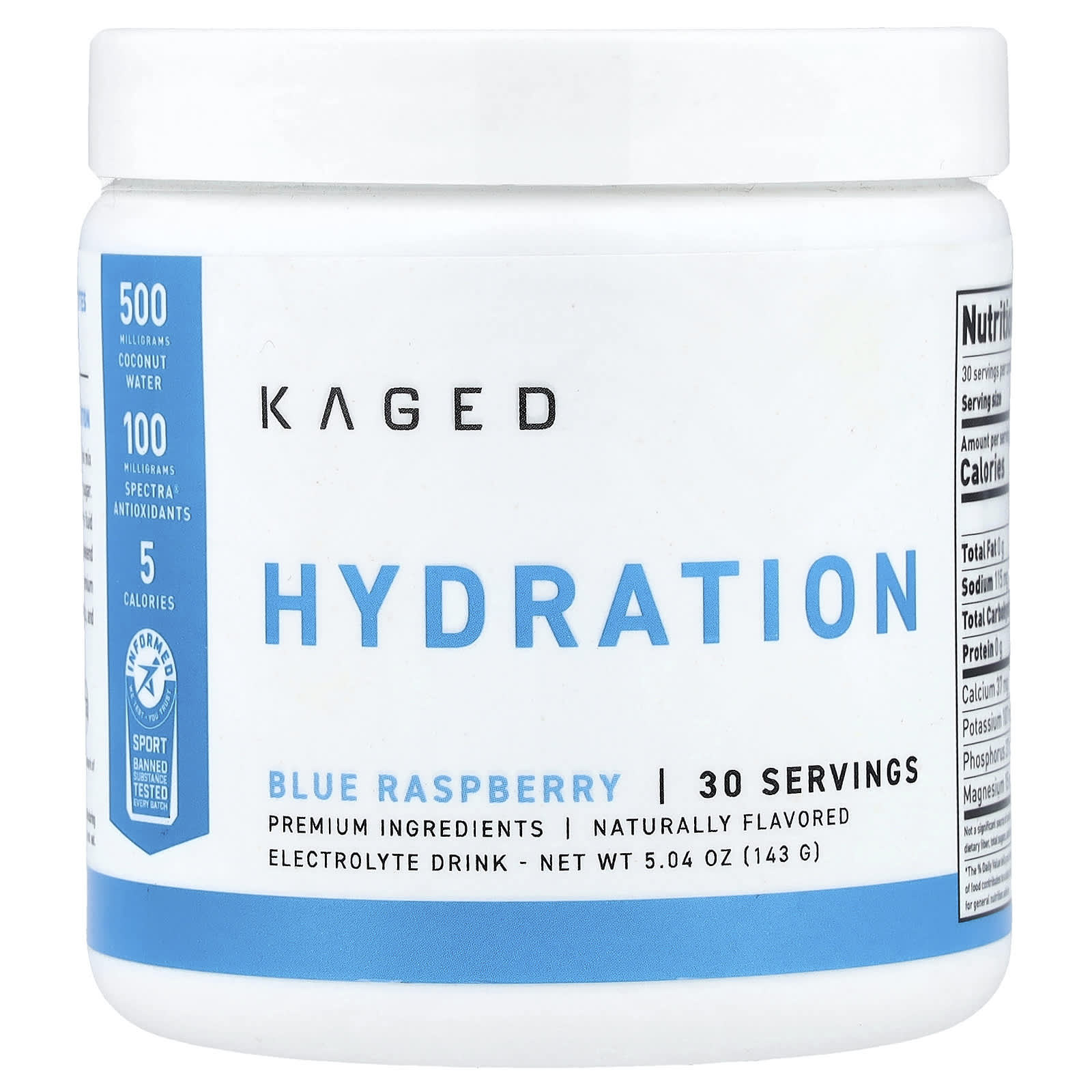 Hydration, Blue Raspberry, 5.04 oz (143 g)