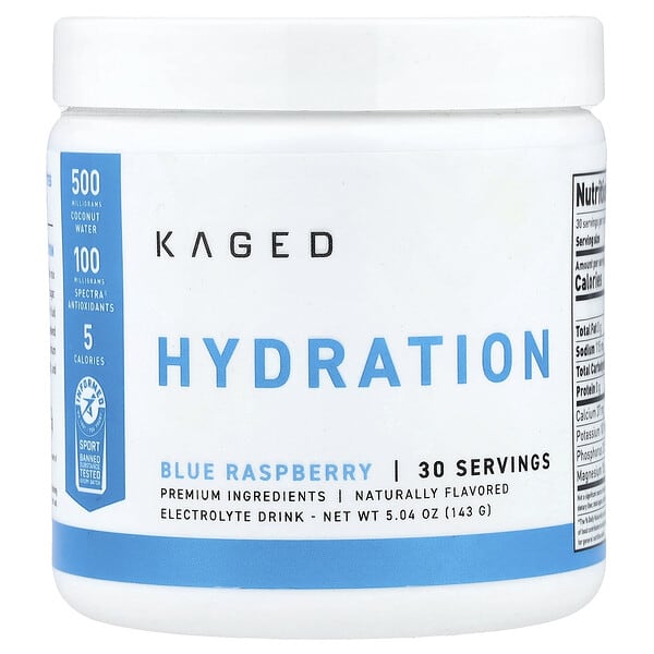 Hydration, Blue Raspberry, 5,04 унции (143 г)