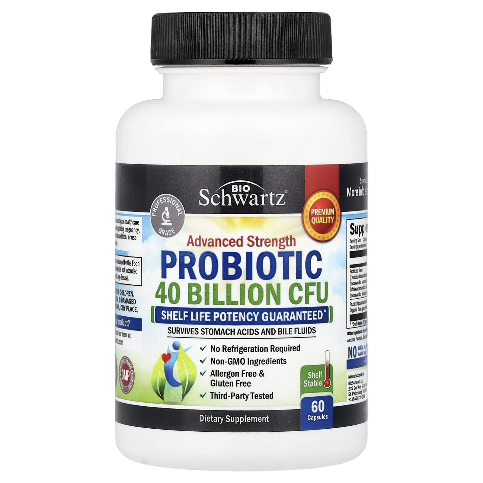 Advanced Strength Probiotic, 60 Capsules