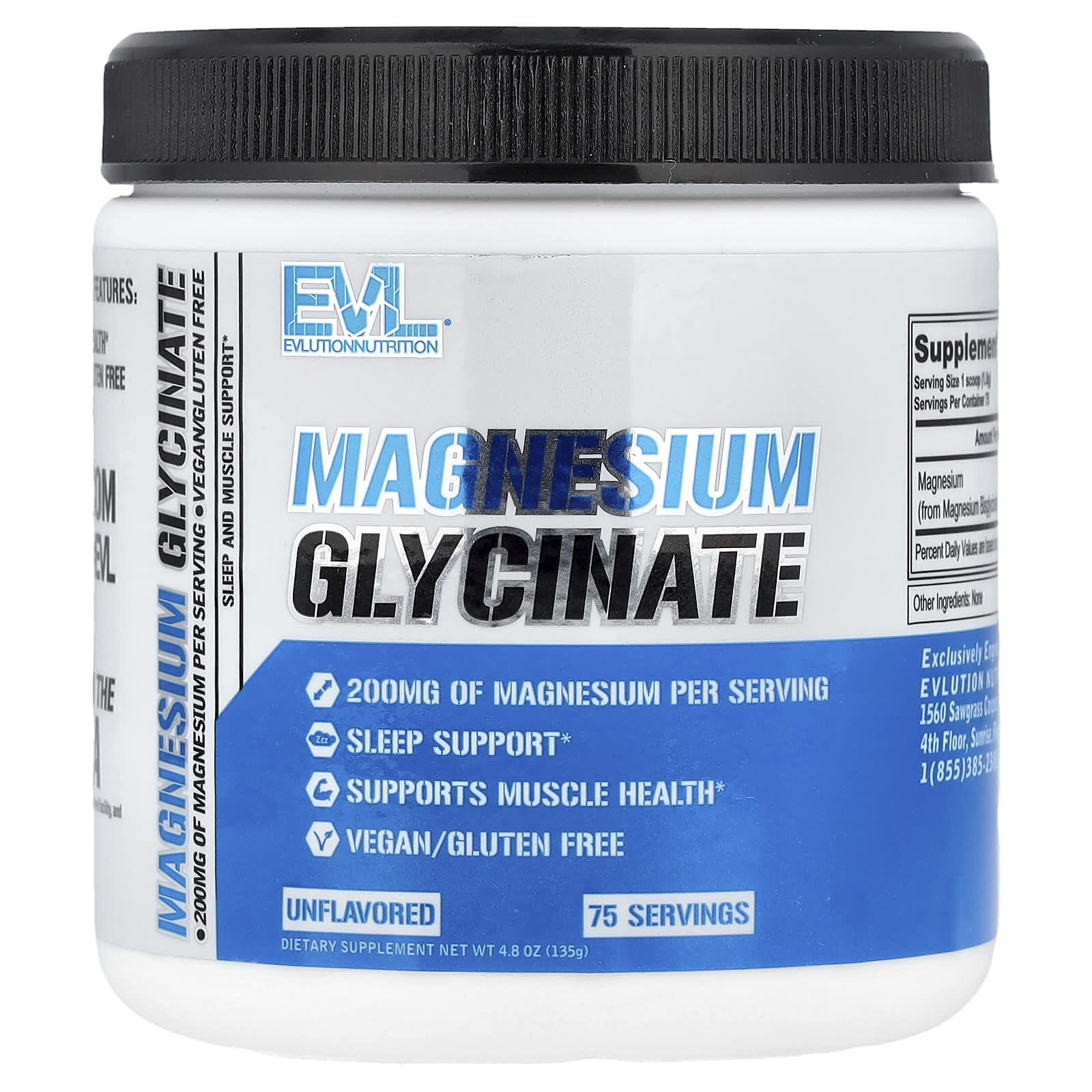 Magnesium Glycinate, Unflavored, 4.8 oz (135 g)