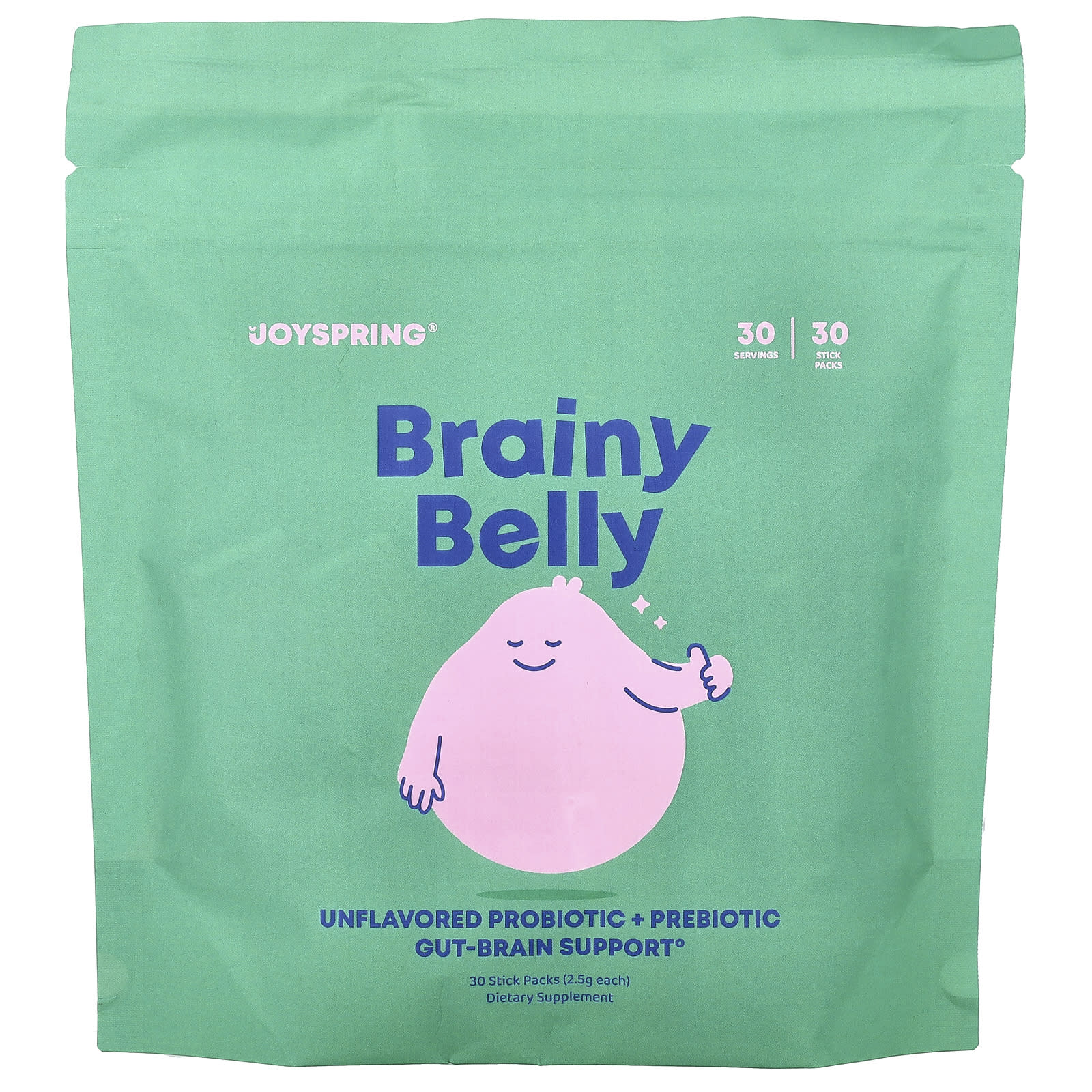 Brainy Belly, Unflavored, 30 Stick Packs (2.5 g Each)