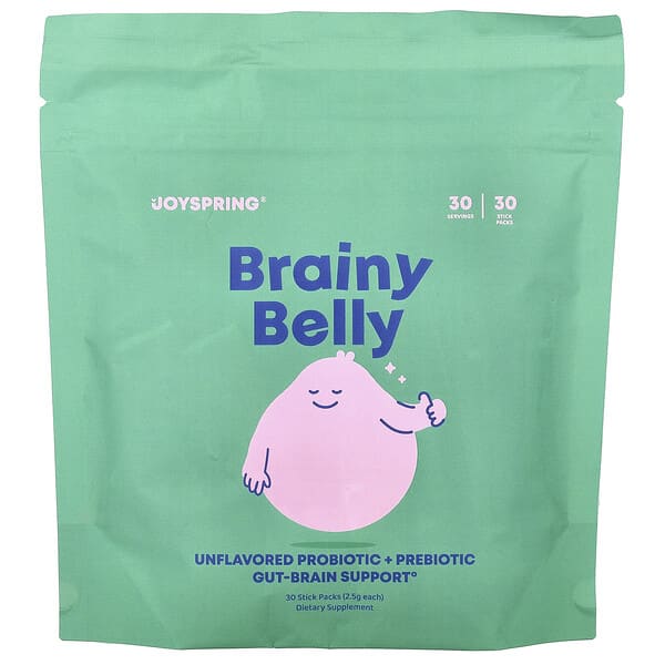 Brainy Belly, без вкуса, 30 стик-пакетов (2,5 г каждый)