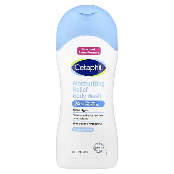 Moisturizing Relief Body Wash, All Skin Types, Fragrance Free, 16.9 fl oz (500 ml)