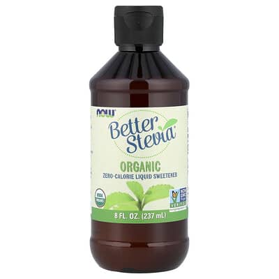 NOW Foods Better Stevia®, органический жидкий подсластитель с нулевой калорийностью, 8 fl oz (237 ml)