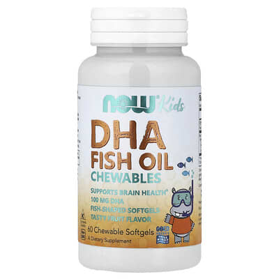 Kid's DHA Fish Oil Chewables, Tasty Fruit, 60 Chewable Softgels
