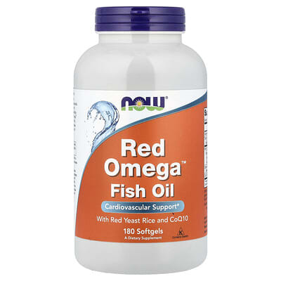 Red Omega™ рыбий жир с красным рисом и CoQ10, 180 мягких капсул