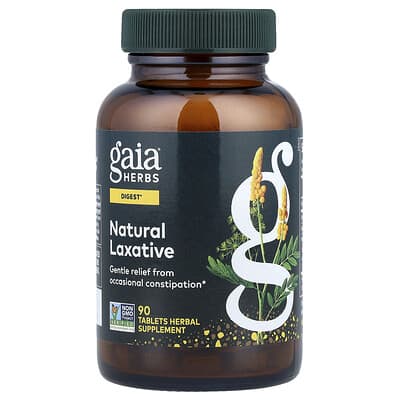 Натуральное слабительное Gaia Herbs, 90 Tablets