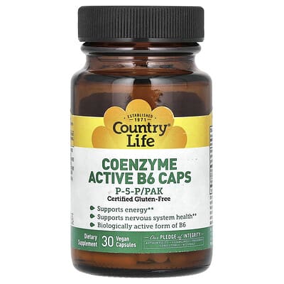 Coenzyme Active B6 Caps, P-5-P/PAK, 30 веганских капсул