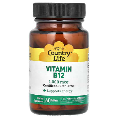 Vitamin B12, 1,000 mcg, 60 Tablets
