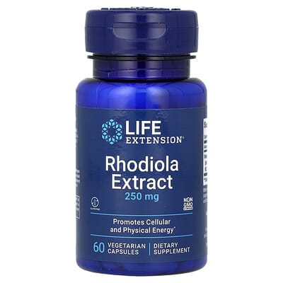 Rhodiola Extract, 250 mg, 60 вегетарианских капсул
