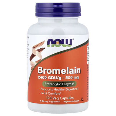 Bromelain, 500 mg (2,400 GDU/g), 120 Veg Capsules