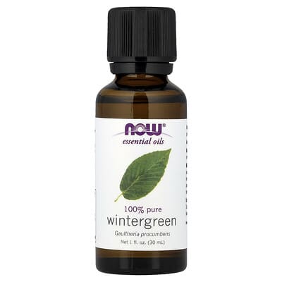 Эфирное масло NOW Foods, 100% Pure Wintergreen, 1 fl oz (30 ml)