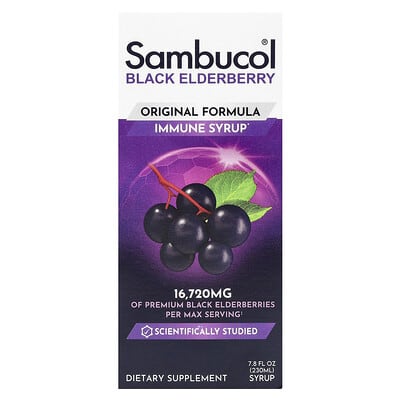 Сироп для иммунитета с черной бузиной, оригинальная формула, 16,720 mg, 7.8 fl oz (230 ml)