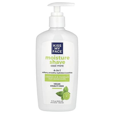Kiss My Face 4 in 1 Moisture бритвенный крем, Cool Mint, 11 fl oz (325 ml)