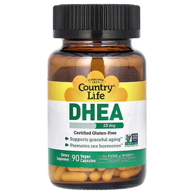 Country Life DHEA, 25 mg, 90 веганских капсул