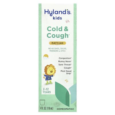Детский, от простуды и кашля, дневной, 2-12 лет, без вкуса, 4 fl oz (118 ml)