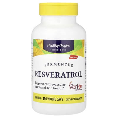 Healthy Origins ферментированный ресвератрол, 300 mg, 150 вегетарианских капсул