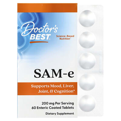 SAM-e, 200 mg, 60 кишечнорастворимых таблеток