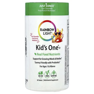 Детский комплекс Kid's One®, для детей от 1 года и старше, Фруктовый пунш, 90 таблеток