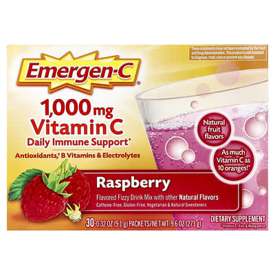 Vitamin C, Raspberry, 30 Packets, 0.32 oz (9.1 g) Each