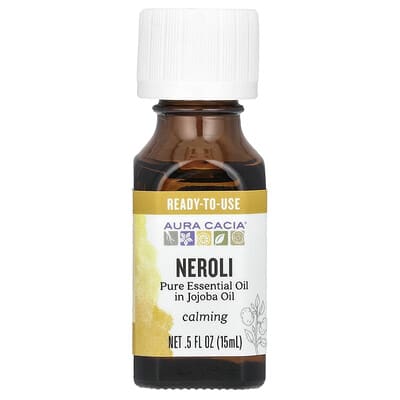 Aura Cacia чистое эфирное масло в масле жожоба, Neroli, 0.5 fl oz (15 ml)