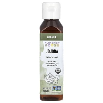 Органическое масло для ухода за кожей, Жожоба, 4 fl oz (118 ml)