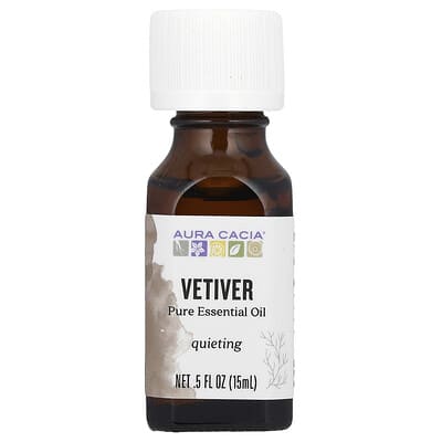 Чистое эфирное масло, ветивер, 0.5 fl oz (15 ml)