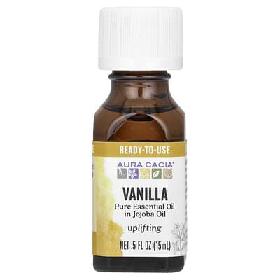 Натуральное эфирное масло в масле жожоба, ваниль, 0.5 fl oz (15 ml)