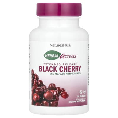 Herbal Actives, Black Cherry, 750 mg, 30 таблеток