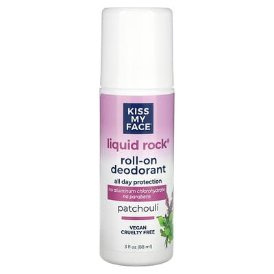 Дезодорант-роллер Kiss My Face Liquid Rock, Patchouli, 3 fl oz (88 ml)