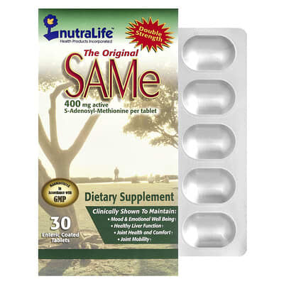SAMe, 400 mg, 30 кишечнорастворимых таблеток