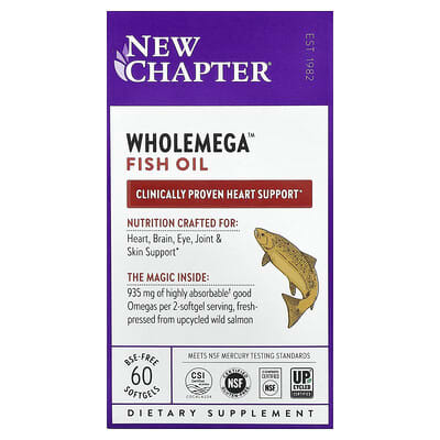 Wholemega™ Fish Oil, 60 мягких капсул