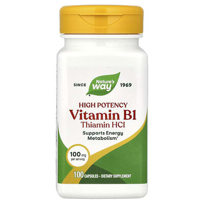 Vitamin B1, 100 mg, 100 Capsules