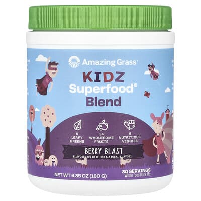Смесь суперфудов Kidz Superfood®, ягодный взрыв, 6.35 oz (180 g)