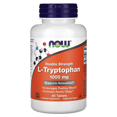 L-Tryptophan, 1,000 mg, 60 таблеток