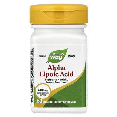 Nature's Way, альфа-липоевая кислота, 60 капсул (200 mg per Capsule)