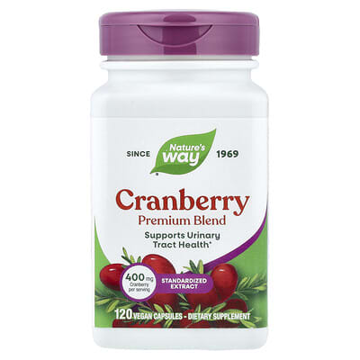 Клюква Nature's Way Premium Blend, 120 веганских капсул