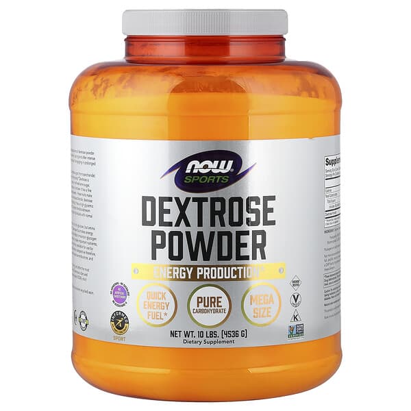 NOW Foods Декстроза, порошок для спорта, 10 lbs (4,536 g)