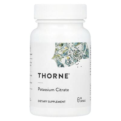 Thorne, Цитрат калия, 90 капсул (99 mg на капсулу)