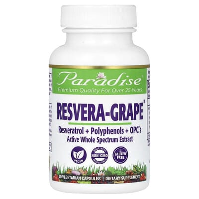 БАД Paradise Herbs Resvera-Grape 60 Vegetarian Capsules